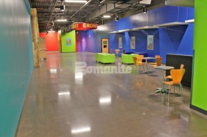 Hope Fellowship Church Brings Color to it's Ministries with Bomanite Custom Polishing Patene Teres Interior Floors and Auditorium Seating