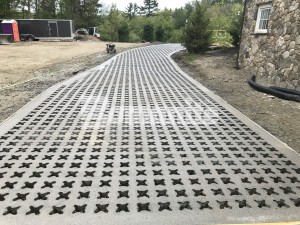 Bomanite Pervious Concrete helps with Stormwater management for this Essex County Estate